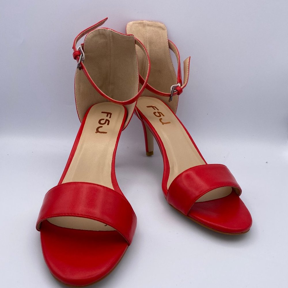 FSJ Comfy Open Toe Summer Sandals Ankle Strap